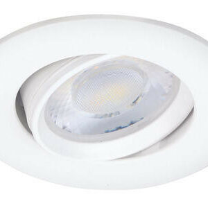 Spot encastré Iris led orientable CCT, dimmable, 550 lm, rond blanc, ARIC