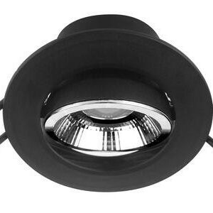 Spot encastré Z4 led orientable, CCT dimmable, 560 lumens rond noir ARIC