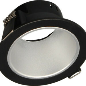 Collerette NAXOS Fixe Ø88 IP20 pour lampe Ø50, Noir&Argent
