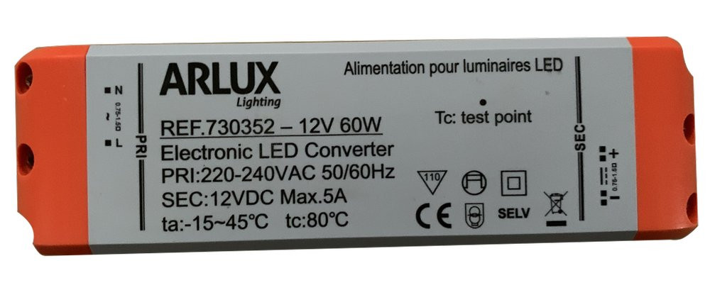 Driver 12V 60W- 5A pour MR16