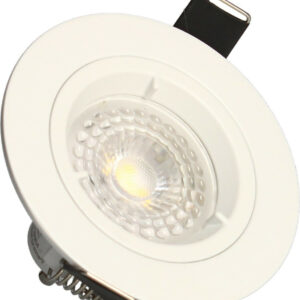 Lot 5 Spots encastrables blanc SAPHYR GU10 5W 380lm Blanc Chaud