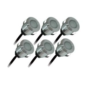 Lot 6 spots extérieur encastrables 4.5W, 3000K, 6x15lm, Ø35, Inox - PATIO