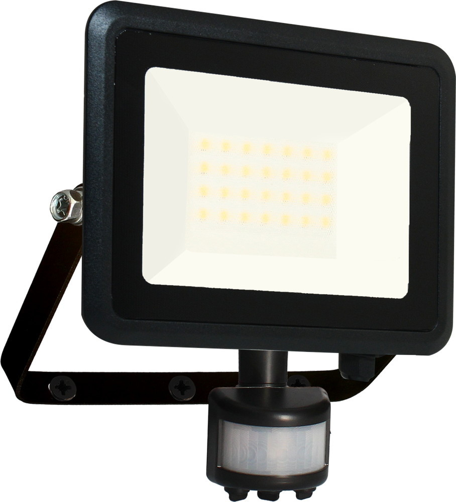 Projecteur mural KREON 2 - IP44, 30W, 4000K, 3000lm, Noir - Détecteur IR