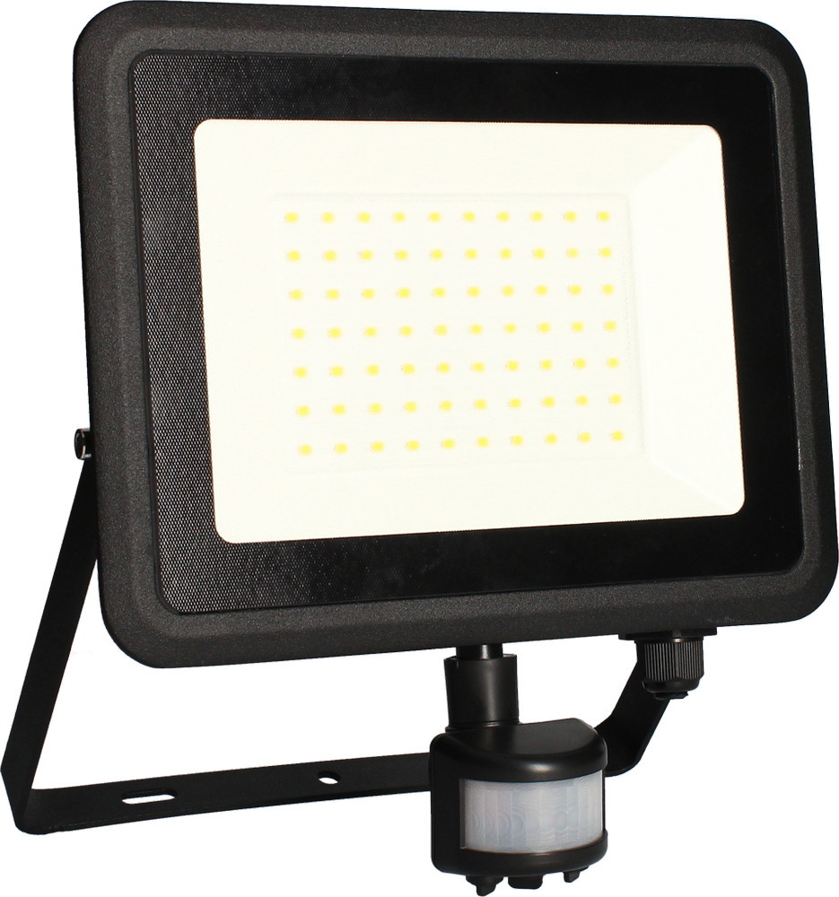 Projecteur mural KREON 2 - IP44, 50W, 4000K, 5000lm, Noir - Détecteur IR