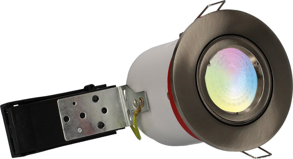 Spot Encastrable SMART Connect acier Orientable BBC GU10 5W RGB + Blanc Dynamique 380lm