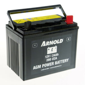 Batterie AZ106 - AGM U1R-280 SLA pour tracteur tondeuse, + terminal droite