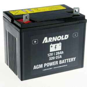 Batterie AZ107/AGM U1-320 SLA pour tracteur tondeuse, + terminal gauche