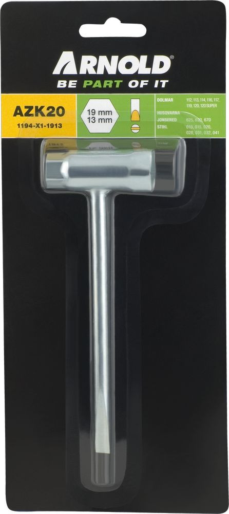 Clé à bougie d'allumage 13 × 19 × 60 mm