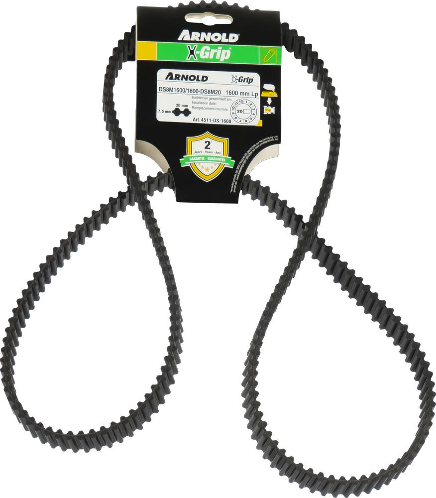 Courroie dentée trapézoïdale X-Grip de type 20DS8M1600