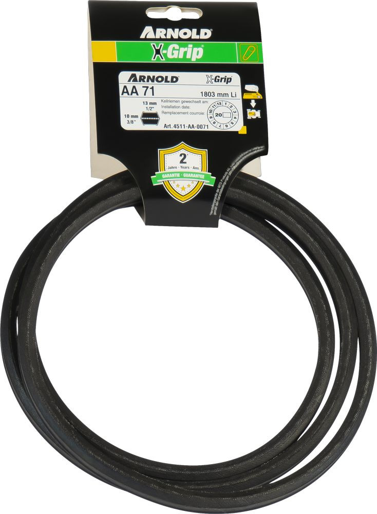 Courroie hexagonale X-Grip de type AA 71
