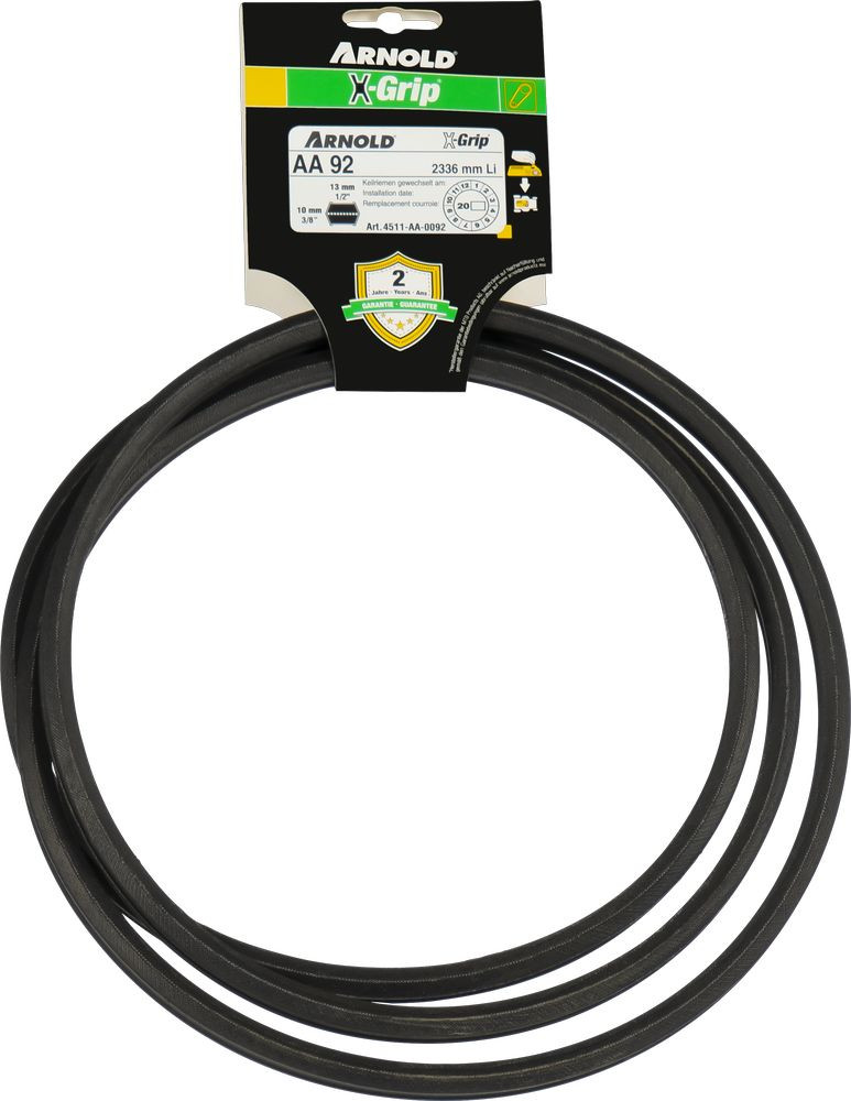 Courroie hexagonale X-Grip de type AA 92
