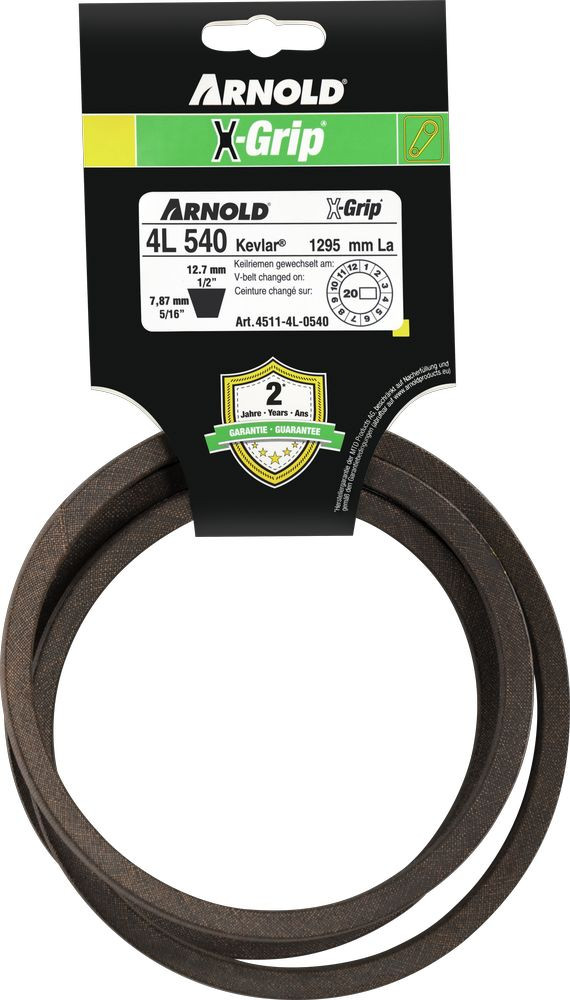 Courroie trapézoïdale X-Grip V de type 4L540