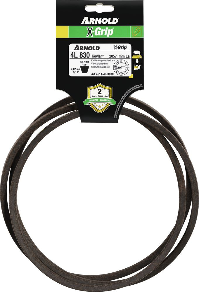 Courroie trapézoïdale X-Grip V de type 4L830