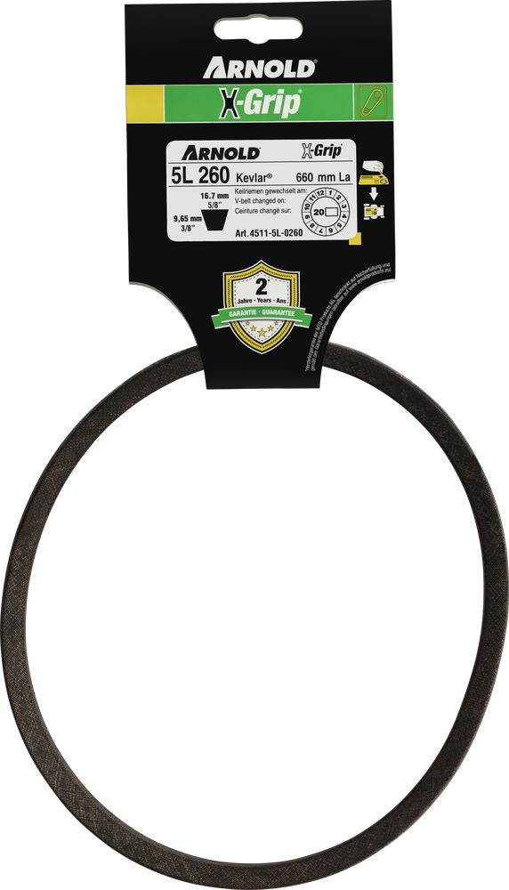 Courroie trapézoïdale X-Grip V de type 5L260