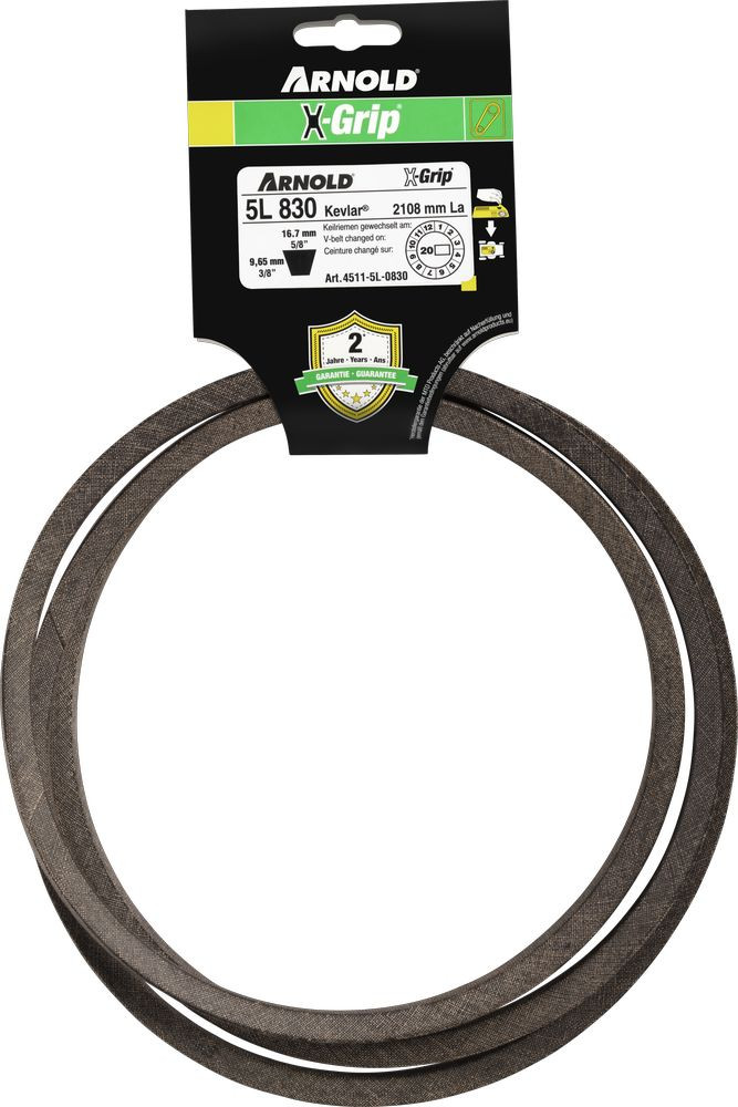Courroie trapézoïdale X-Grip V de type 5L830