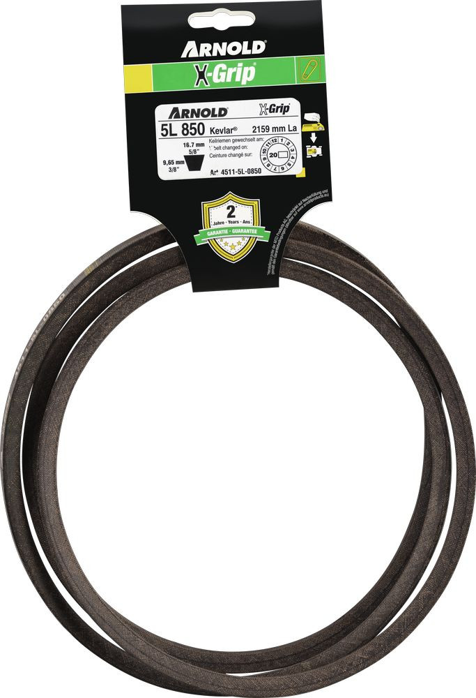 Courroie trapézoïdale X-Grip V de type 5L850