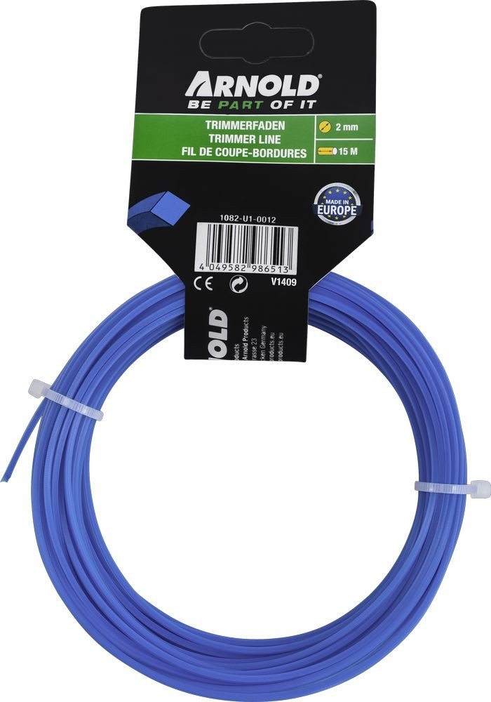 Fil de coupe-bordure carré en nylon 2,0 mm × 15 m