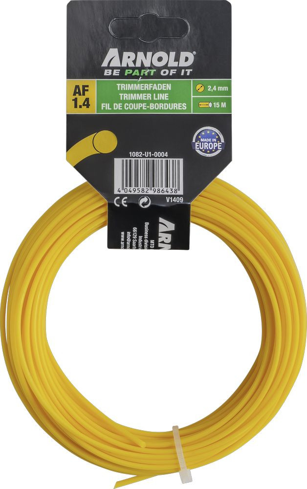 Fil de coupe-bordure rond en nylon 2,4 mm × 15 m