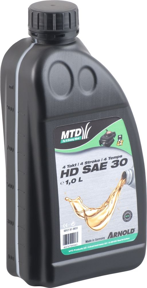 Huile moteur monograde SAE 30 HD pour les moteurs 4 temps des petites machines - 1 l