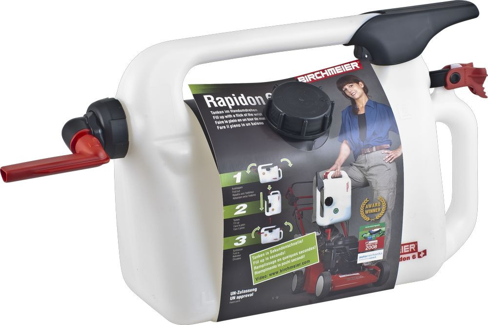 Jerrican Rapidon 6, 6 L pour hydrocarbure essence 2 T, 4 T diesel