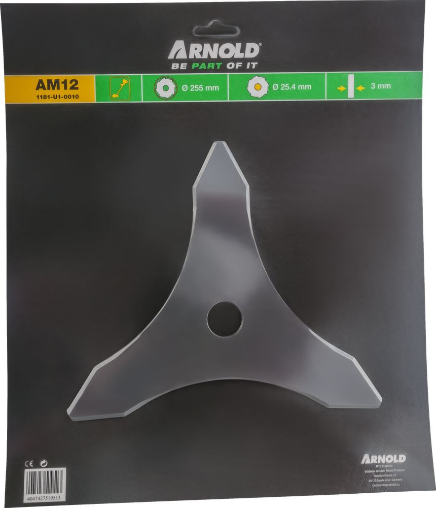 Lame de débroussailleuse 25,5 cm - alésage 25,4 mm