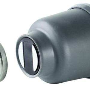 Arrêtoir de porte fixation au mur 30 kg D22 gris CF30.1W ARELEC 565001