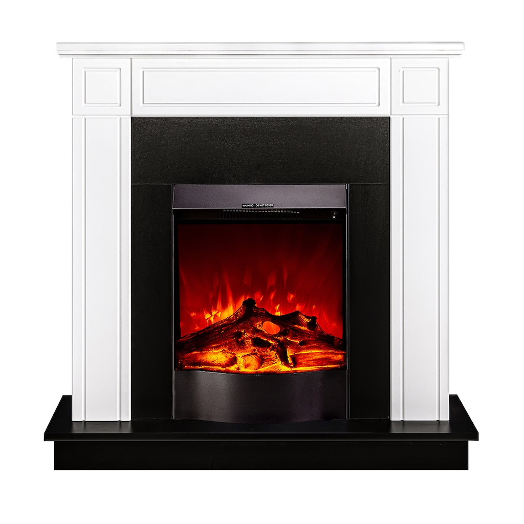 Cheminée électrique - Adam & Corsica blanc - 1500 W - décorative & chauffante