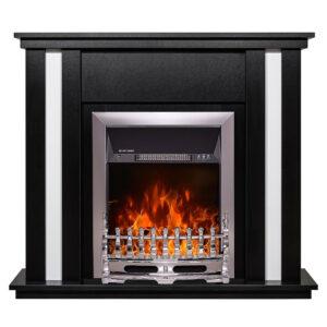 Cheminée électrique - Gustavo & Galileo Silver - 2000 W - Flamme réglable - Thermostat