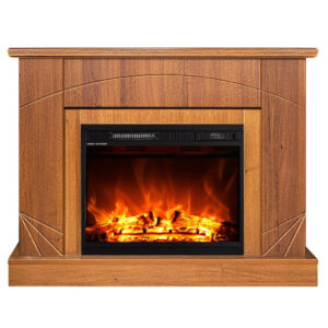 Cheminée électrique - Madeira & Lorance color - 1500W - Flamme 3 couleurs - Noisette