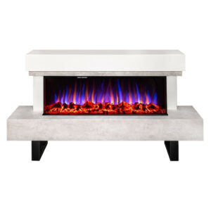 Cheminée électrique - Monro & Dalas - 1500 W - 30 flammes - Thermostat - Télécommande