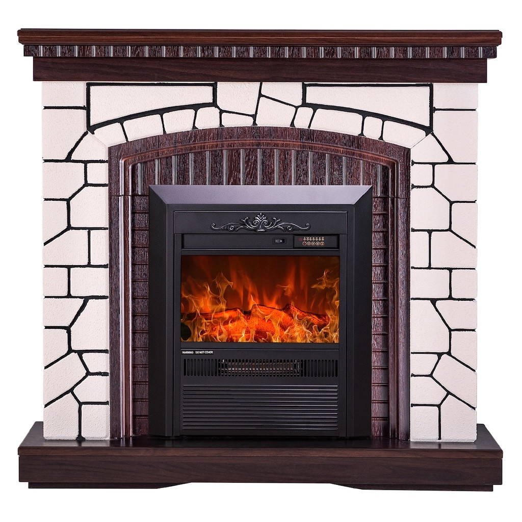 Cheminée électrique - Natali & Cristina - 2000W - Flamme décorative - Télécommande