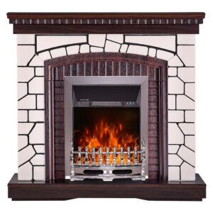 Cheminée électrique - Natali & Galileo Silver - 2000W - Écran LED - Télécommande
