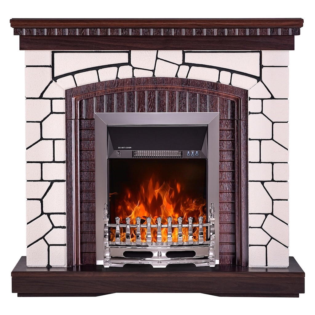 Cheminée électrique - Natali & Galileo Silver - 2000W - Écran LED - Télécommande