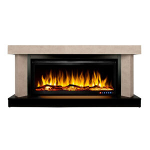 Cheminée électrique - Palermo Maxi & Schubert 42 - 1500W - Multicolore - Thermostat