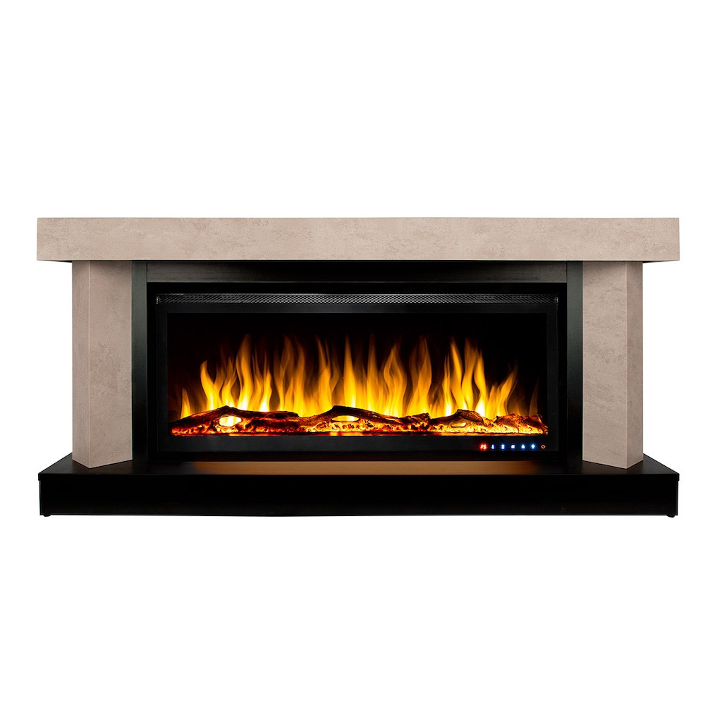 Cheminée électrique - Palermo Maxi & Schubert 42 - 1500W - Multicolore - Thermostat