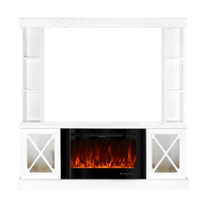 Cheminée électrique - Sorrento Plus & Adeli - 1500W - Blanc