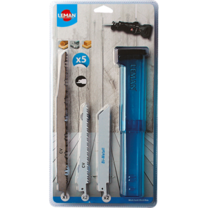Lot de 5 lames de scie sabre LEMAN 7750.05 - Bois et métal