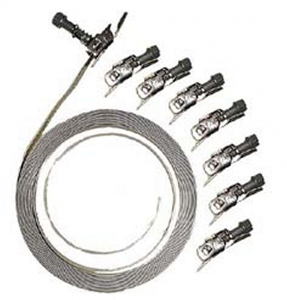 Collier feuillard acier inox 9 mm kit 3 m + 8 têtes basculantes