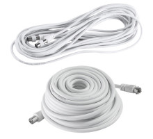 Câbles coaxiaux tv / sat / tnt Câble TV / SAT / TNT 10m Fiche coaxiale 9,52 mm mâle + fiche vissante type F