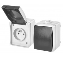 Prise et interrupteur etanche Interrupteur 1 bouton - 10A