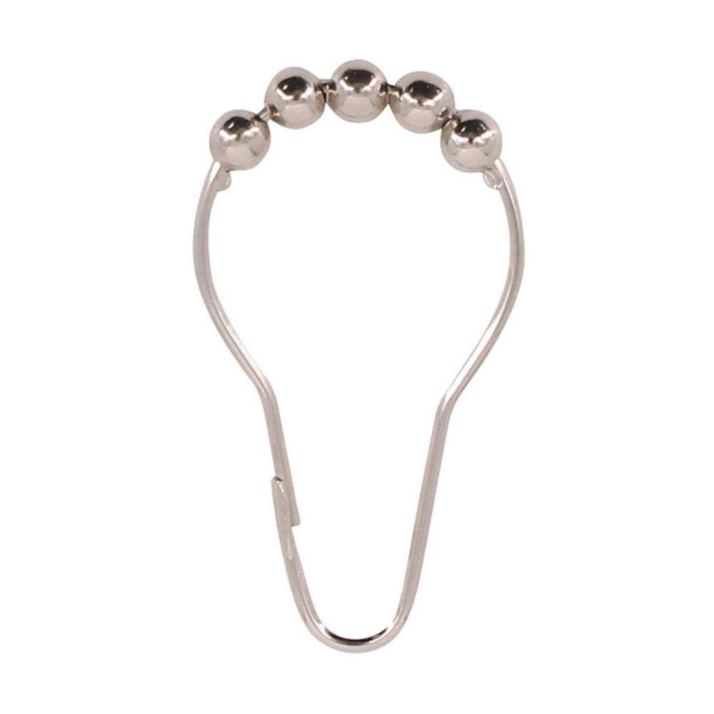 Lot de 12 anneaux de douche L. 7.5 cm, SENSEA chrome