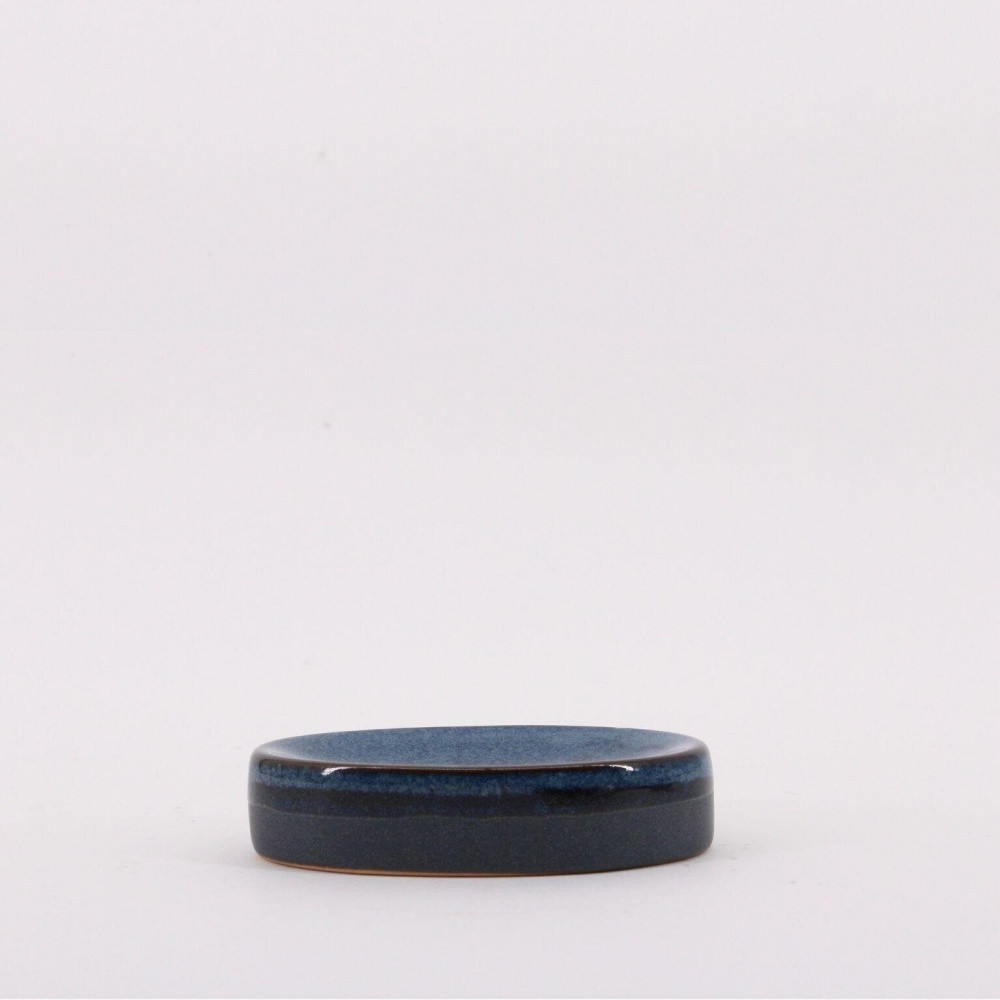 Porte-savon en porcelaine Otto, bleu