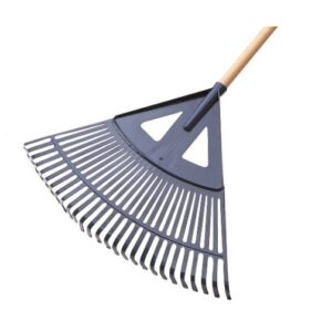 Balai à feuille plastique 27 dents emmanché bois 1,3 m MERCIER 8546