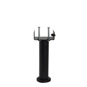 Pied de lit central réglable rond BAR PLUS acier noir Ht. max 30 x Diam. 5.8 cm