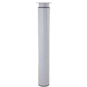 Pied table h705/1300xd102mm acier blanc