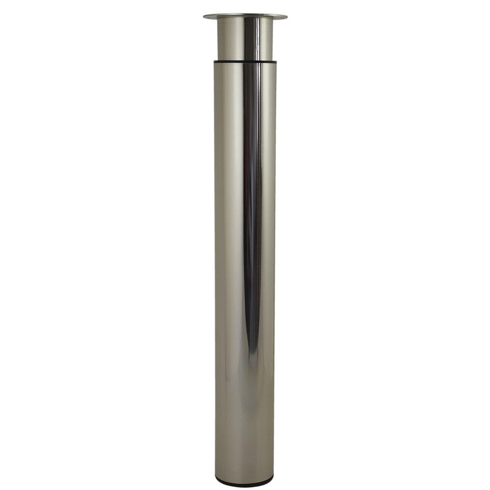 Pied table h705/1300xd102mm acier brosse