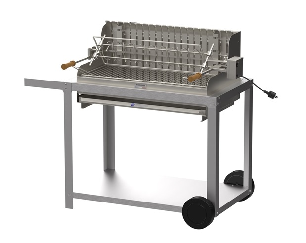 Barbecue IRISSARRY 78 x 32 inox + chariot LE MARQUIER BCI78IV2