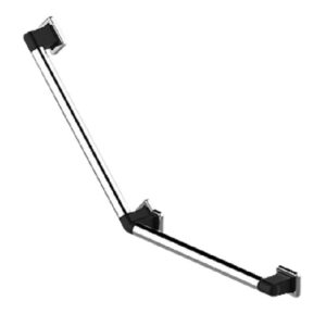 Barre coudée RUGAO 135° L 400 mm noir AKW 12013GR-LS