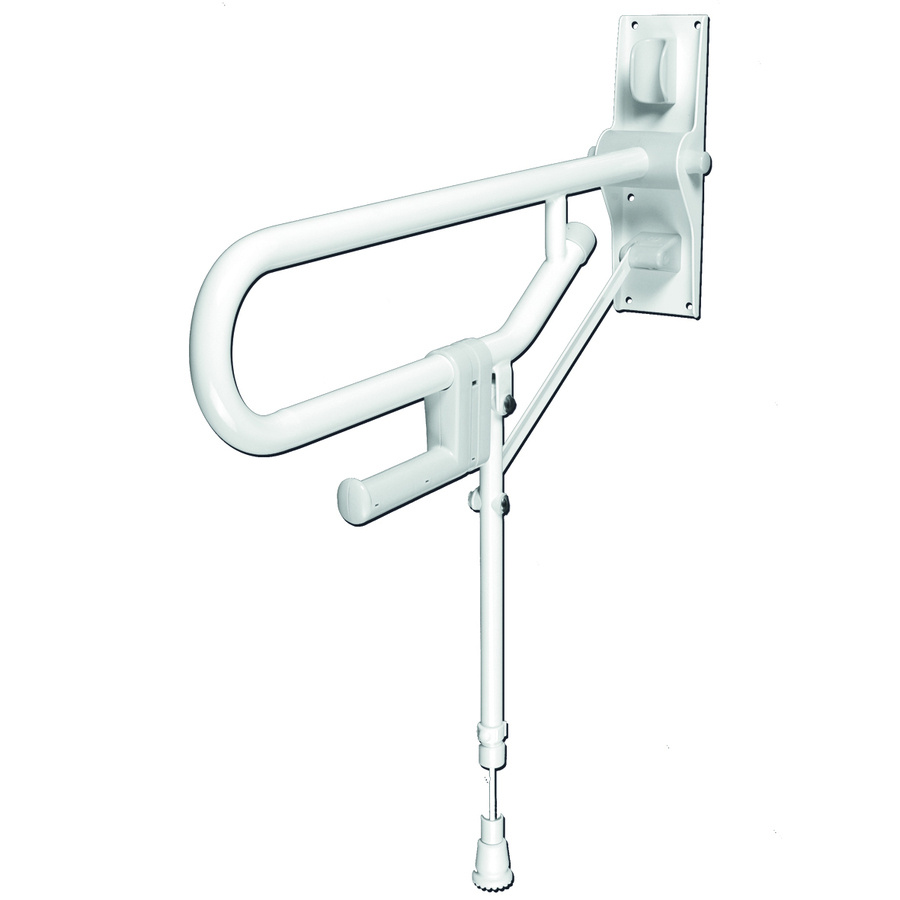 Barre d'appui rabattable epoxy pied réglable AKW 01830WH