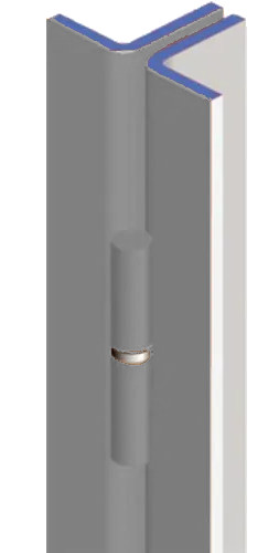 Barre de pivot 30 x 30 mm cornière droite finition apprêt gris HERACLES BLI-BPI10001